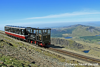 スノードンを走る登山鉄道